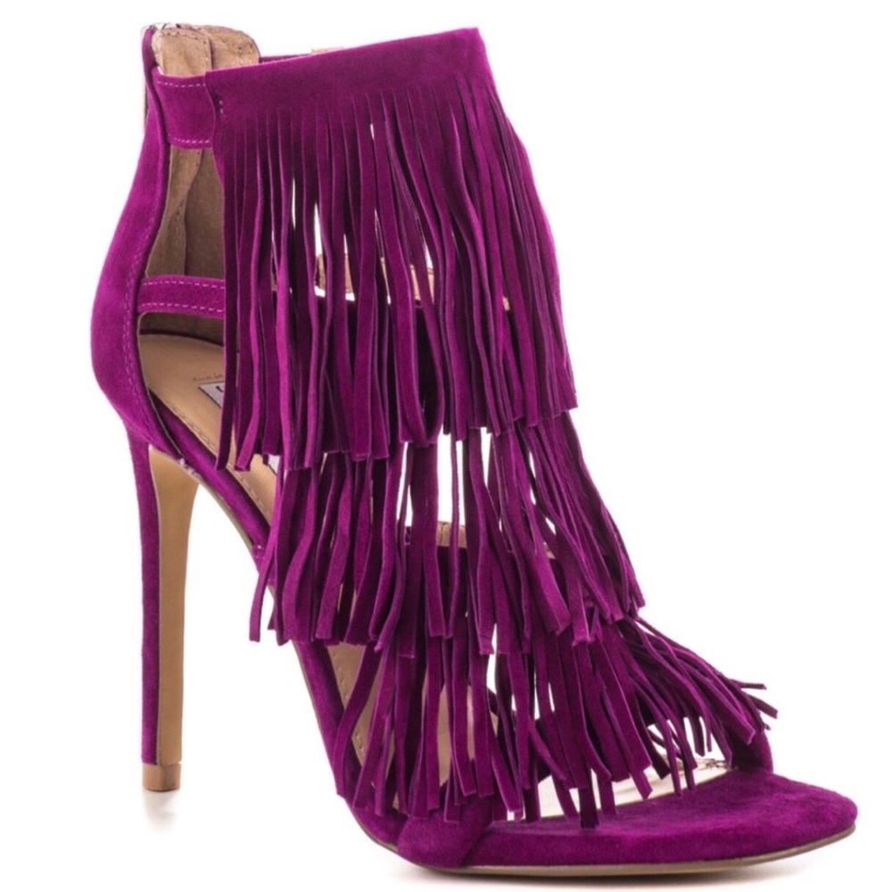 💜🦄 Steve Madden Magenta Fringe Heel 🦄💜